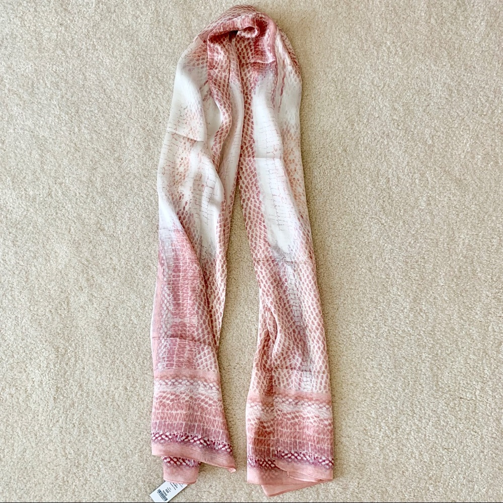 White House Black Market Print Silk Scarf